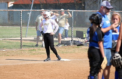 Image: Itasca’s head coach tries to figure out a way to keep Tatum Adams from scoring to tie the game. Plan failed.