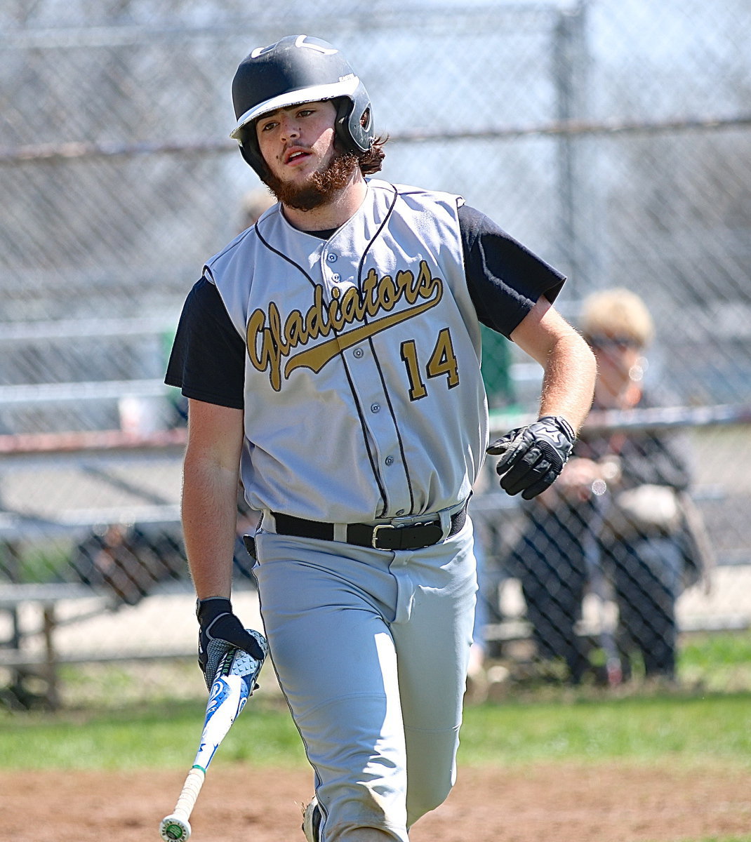 Image: Kyle Fortenberry(14) earns a walk for Italy.
