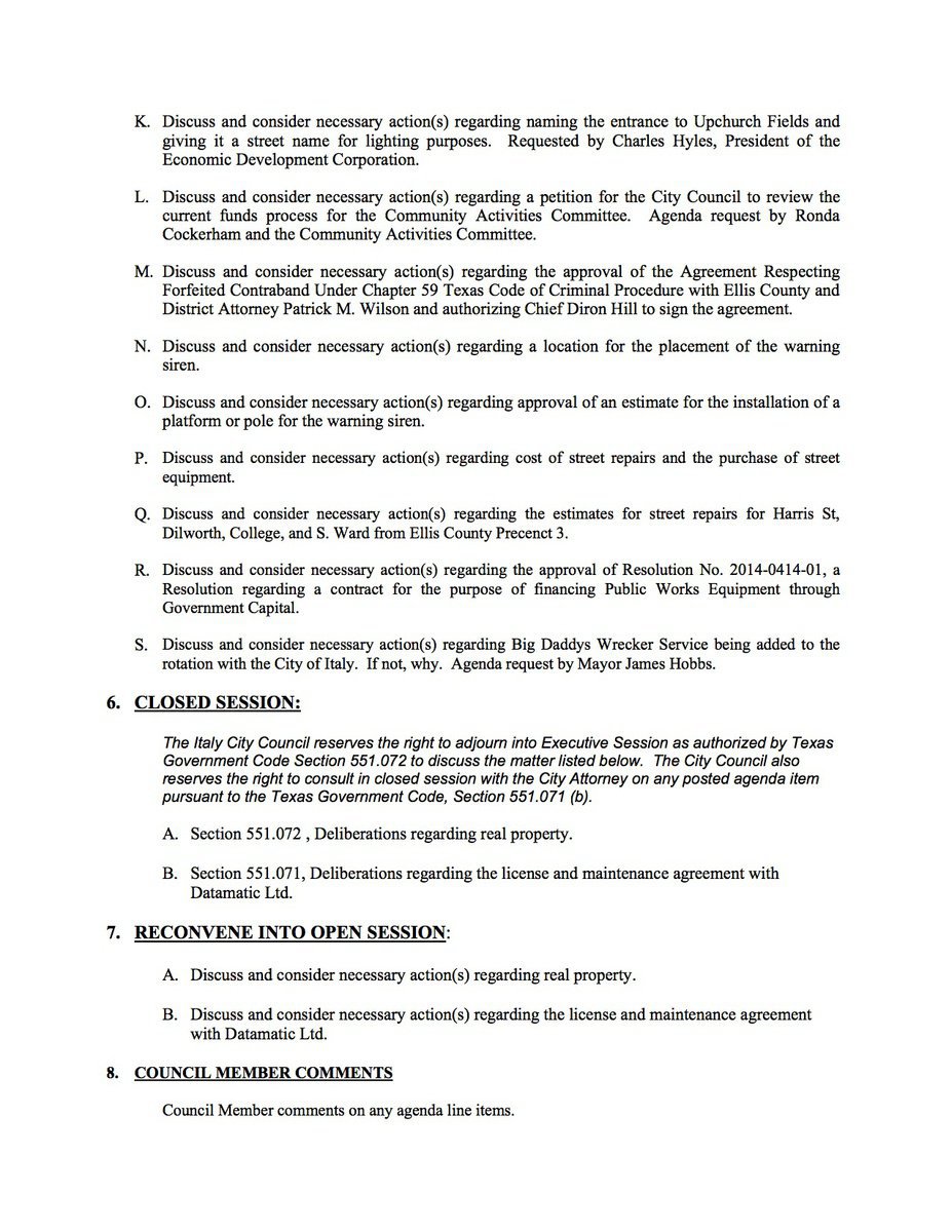 Image: Agenda – page 2