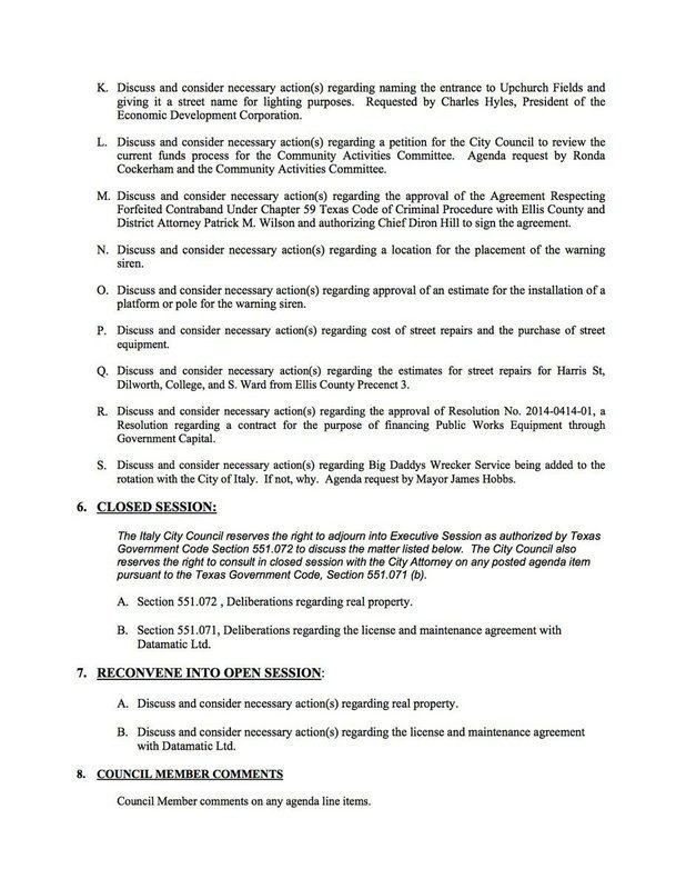 Image: Agenda – page 2