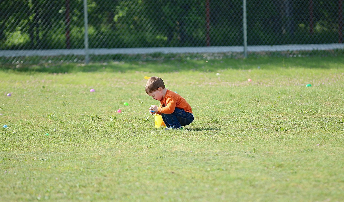 Image: There is nothing like finding the perfect egg during an Easter egg hunt.