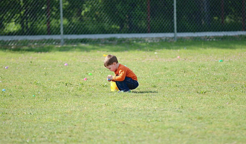 Image: There is nothing like finding the perfect egg during an Easter egg hunt.