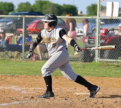 Image: John Escamilla(7) pelts one into play for the Gladiators.