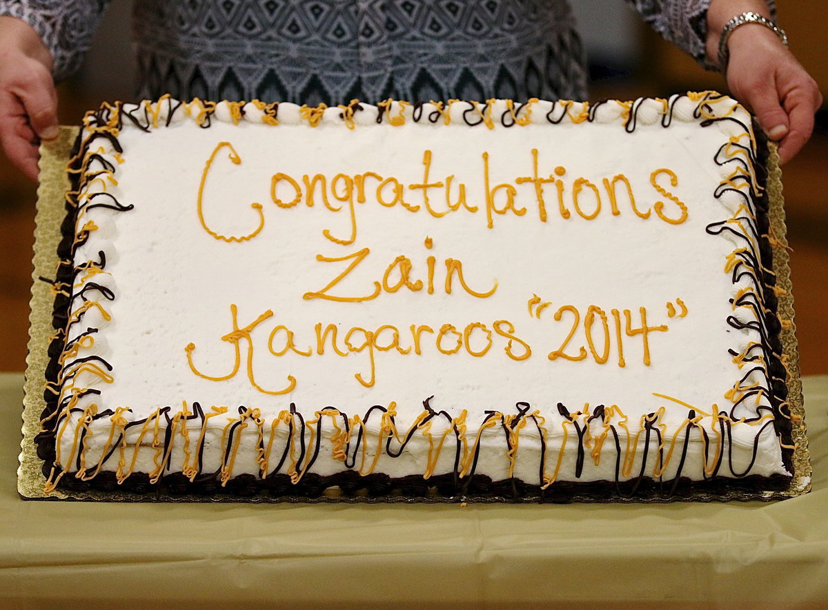 Image: Congratulations, Zain! Go Kangaroos in 2014! Now let’s eat some cake!!!