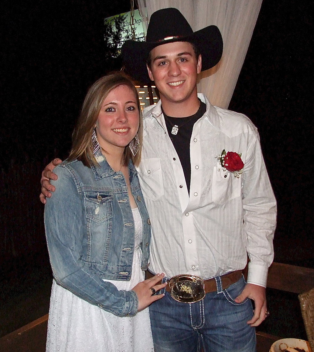 Image: Italy senior JoeMack Pitts with his prom date Natalie Miranda from Waxahachie.