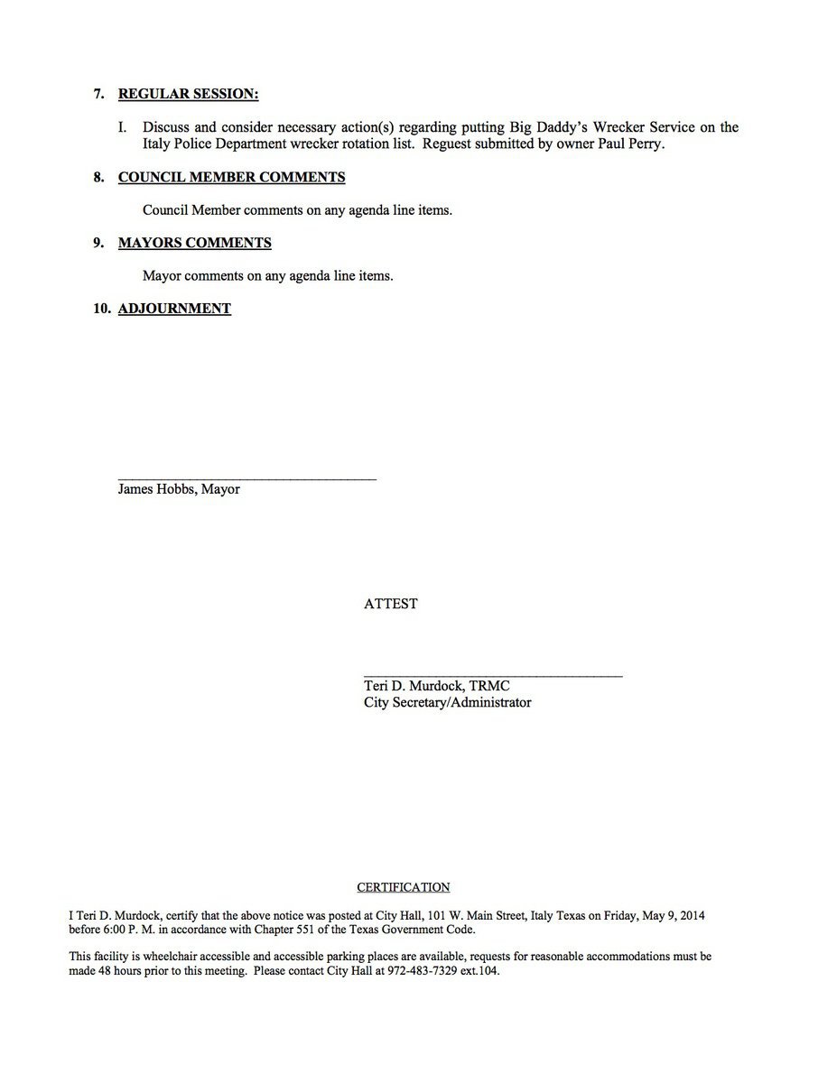 Image: Agenda – page 2