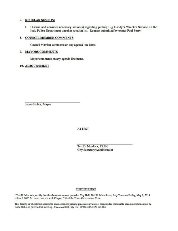 Image: Agenda – page 2