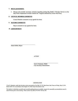 Image: Agenda – page 2