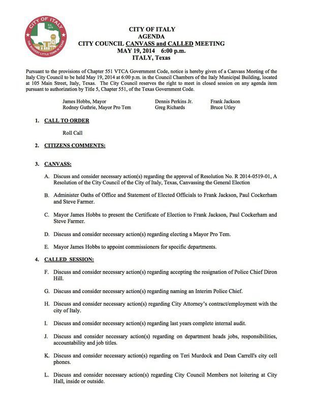 Image: Agenda – page 1