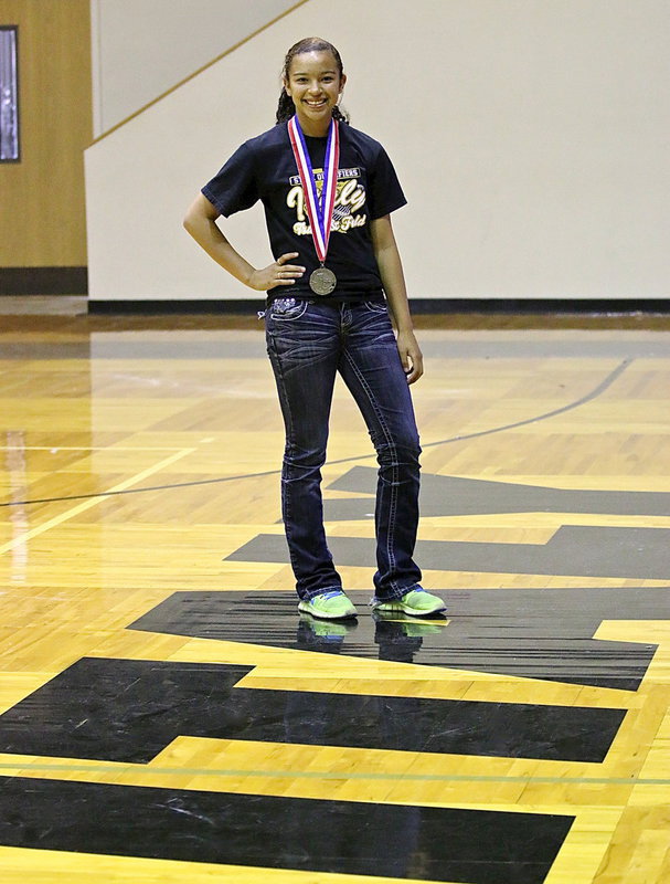 Image: April Lusk helped bring home the silver medal as a part of Italy’s Girls Sprint Relay team.