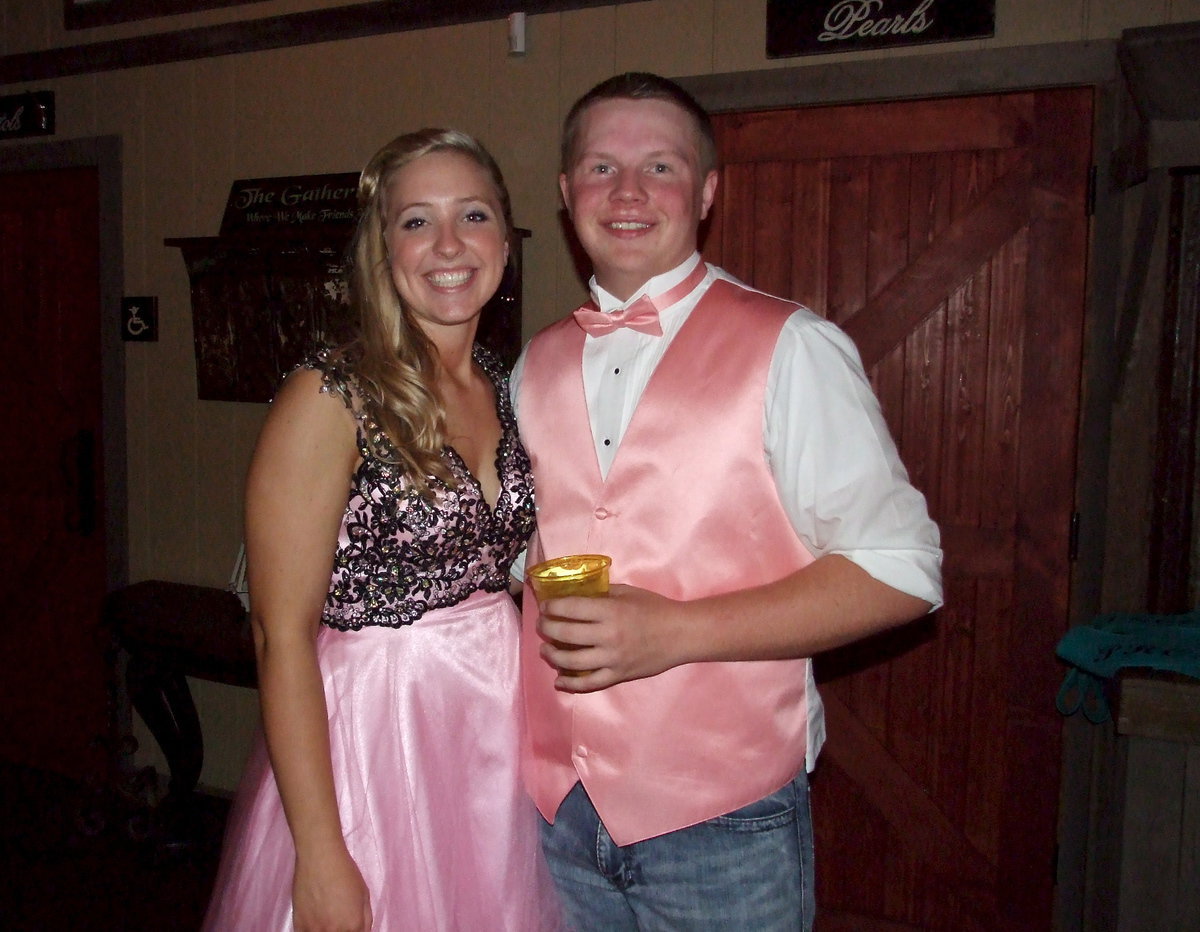 Image: Jaclynn Lewis and Josh Zapletal from Ennis would later be named the prom’s Best Dressed.