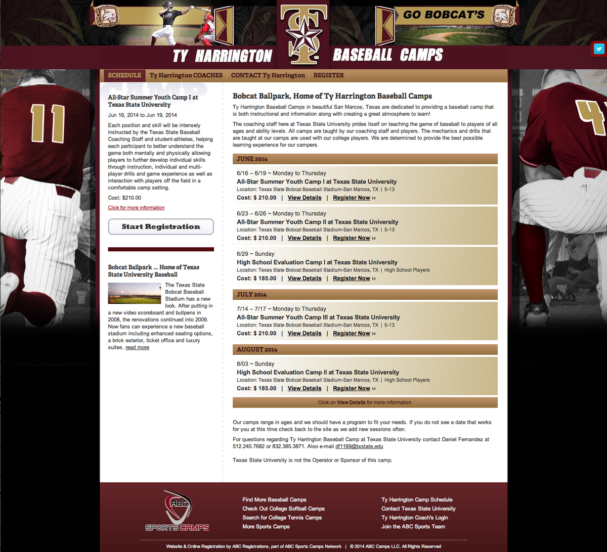 Image: College level summer baseball camps are also being conducted thru Texas State Baseball