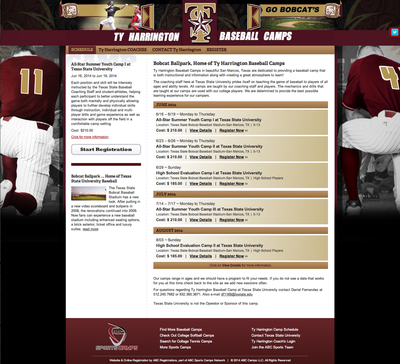 Image: College level summer baseball camps are also being conducted thru Texas State Baseball