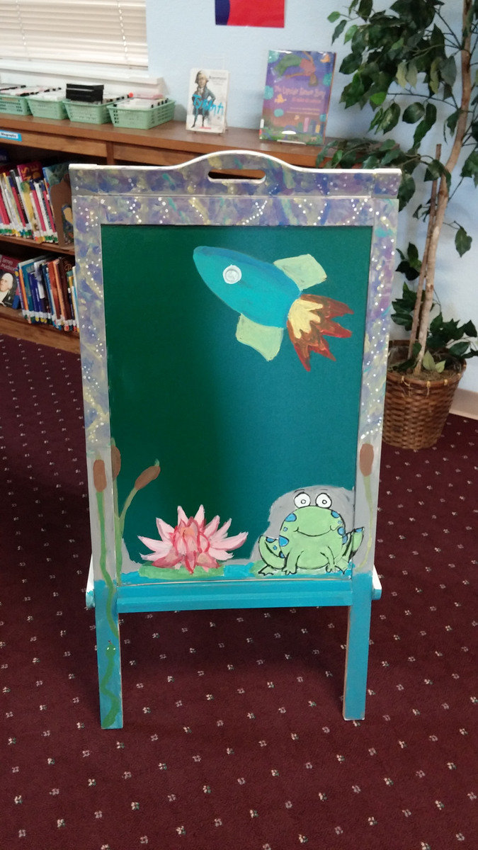 Image: Back of announcement board.