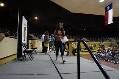 Image: 8th grader, Jenna Holden, received an award for “All A’s and B’s”.