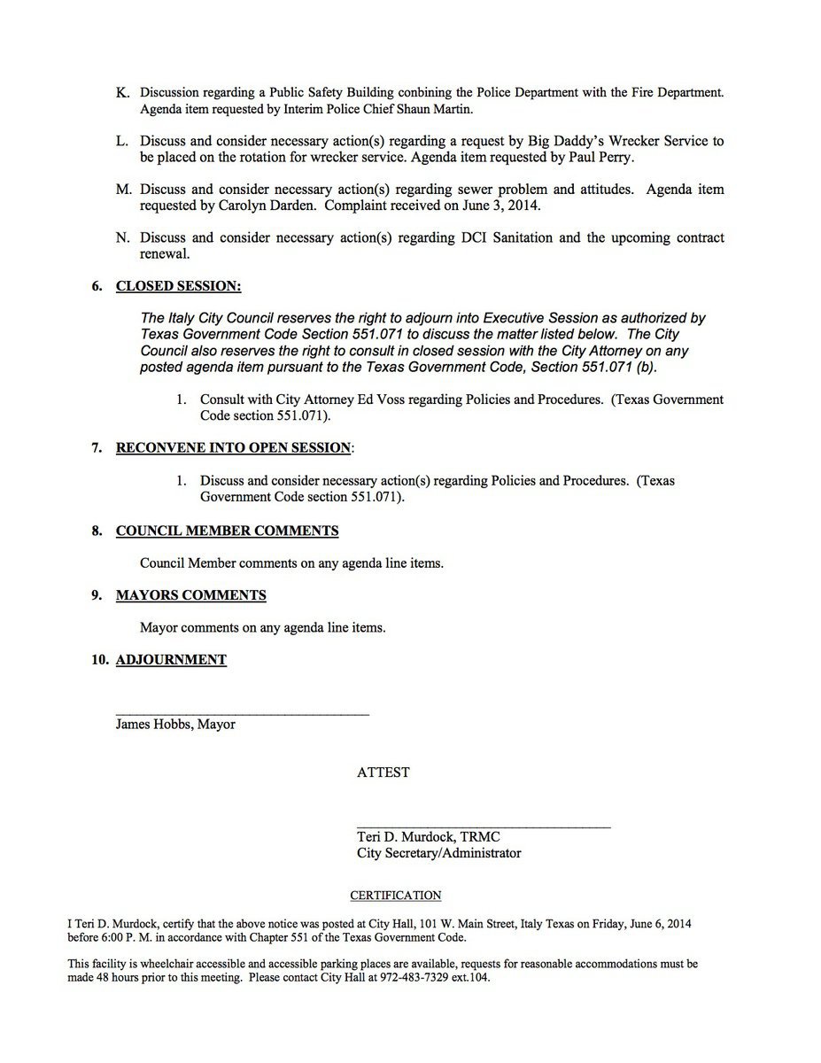 Image: Agenda – page 2