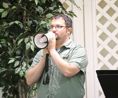 Image: Youth Minister Sean Horton finds a better way to spread the message.