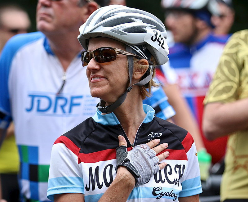 Image: After traveling into Italy from different parts of the country, everyone felt united during a special moment before the start of their rides.
