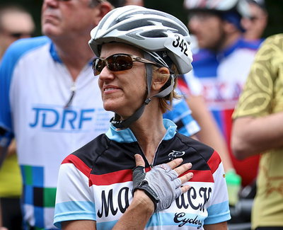 Image: After traveling into Italy from different parts of the country, everyone felt united during a special moment before the start of their rides.