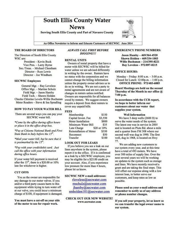 Image: Annual Newsletter – June 2014