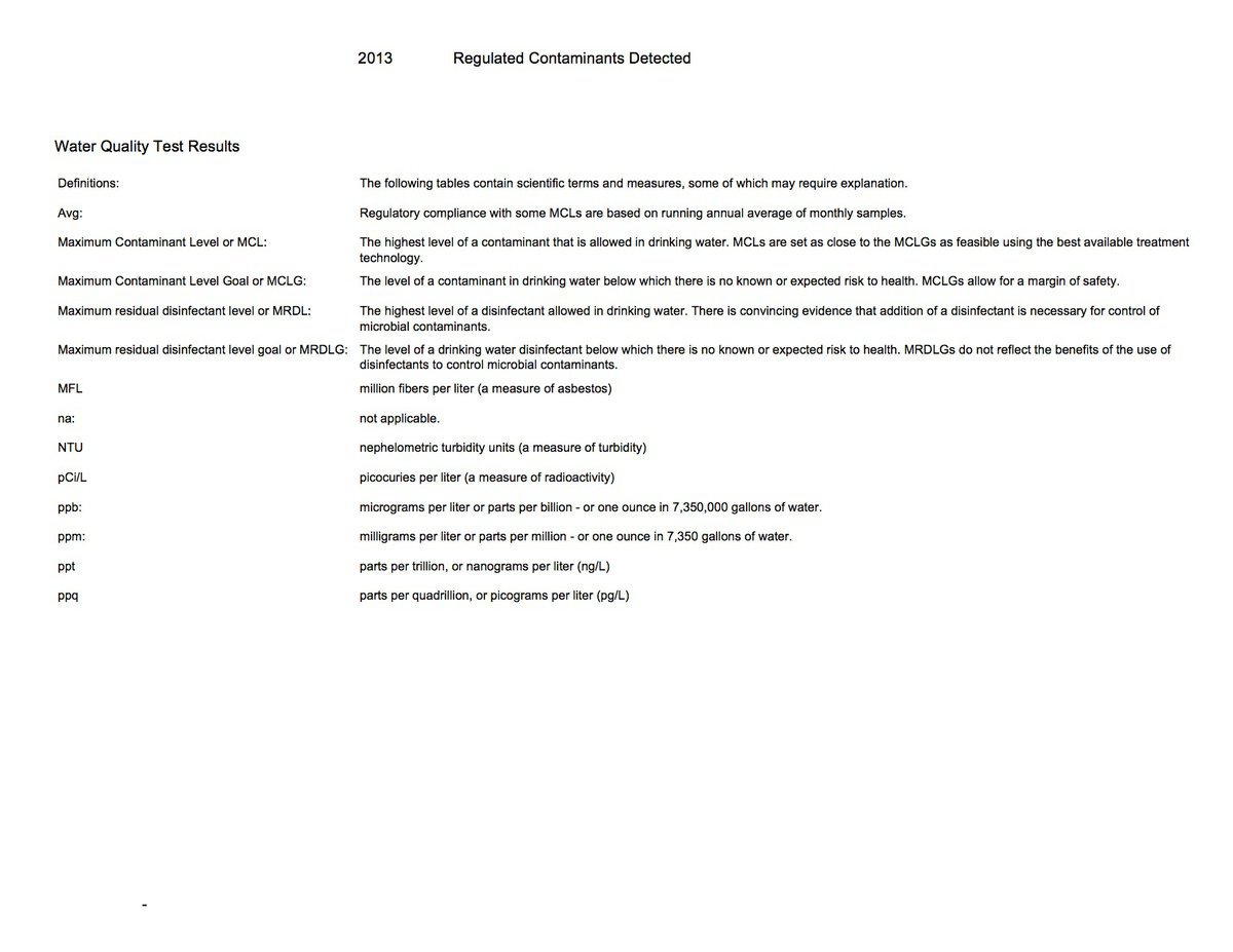 Image: Annual Drinking Water Quality Report – page 3