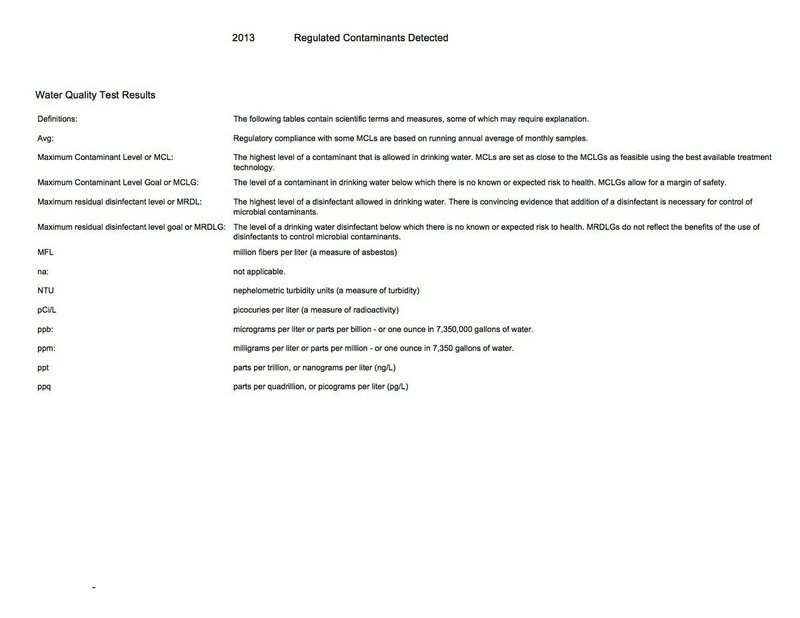 Image: Annual Drinking Water Quality Report – page 3