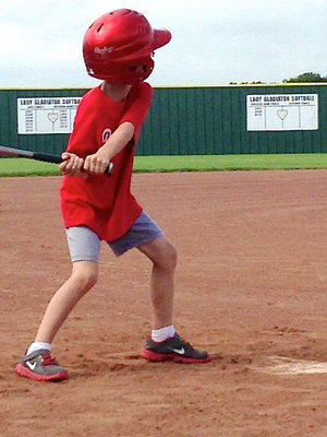 Image: Austin Cate takes advantage of the camp practices to sharpen his skills.