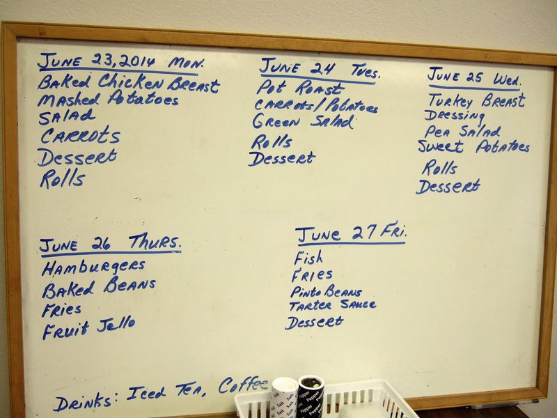 Image: Here is the menu for June. It gives you an idea of the great lunches they serve.