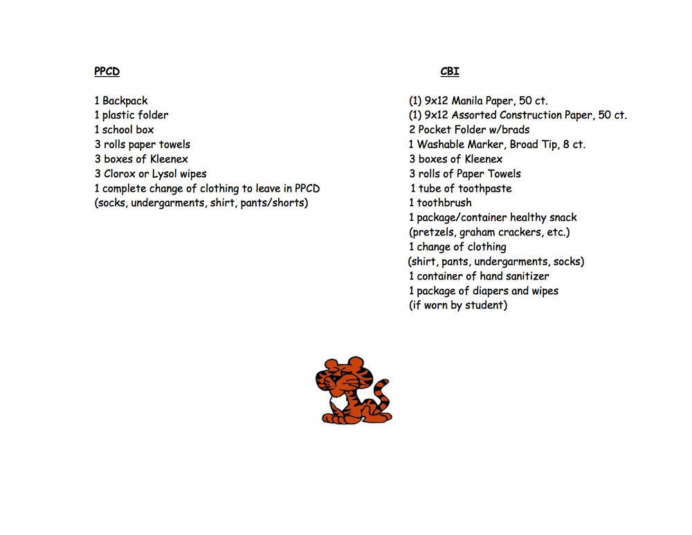 Image: 2014-2015 Stafford Elementary School Supply List – PPCD/CBI