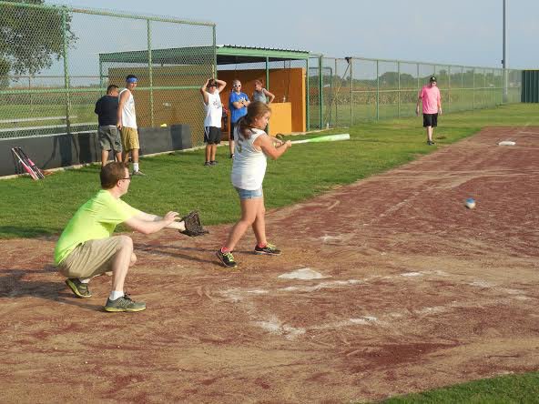 Image: Jill Varner gets a hit.