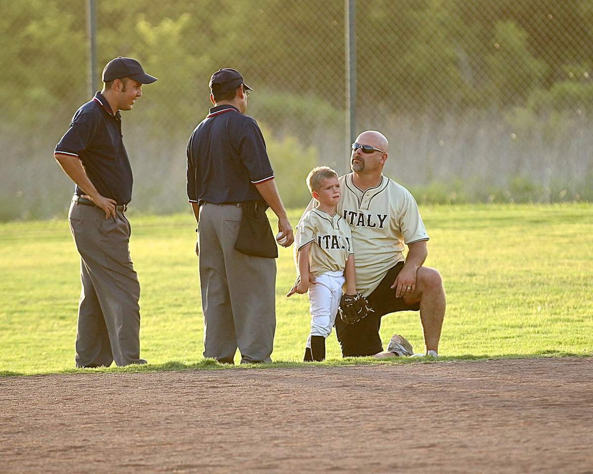 Image: Rowan Joffre(6) gets hit by a ball but shows heart by staying in the game, earning the game ball.