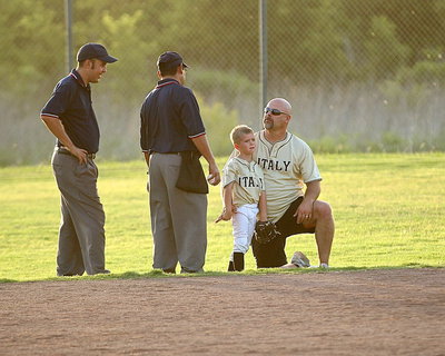 Image: Rowan Joffre(6) gets hit by a ball but shows heart by staying in the game, earning the game ball.