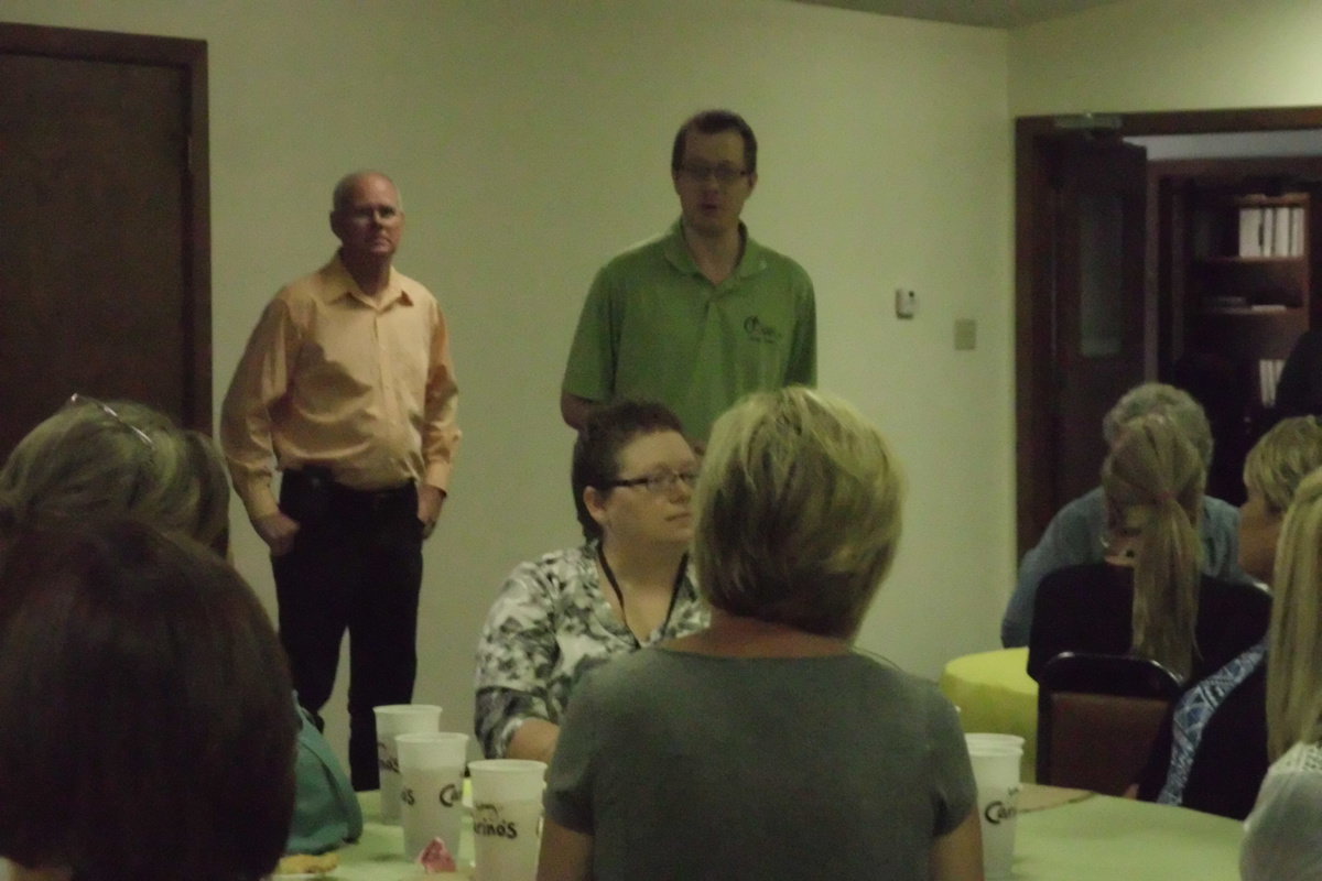 Image: Pastor Joseph Barrett welcomes Italy ISD personnel. Pastor Ronnie Dabney offers the prayer of blessing for a new school year.