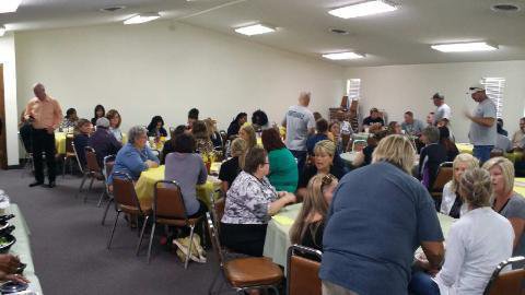 Image: The school employees enjoyed the time of fellowship.