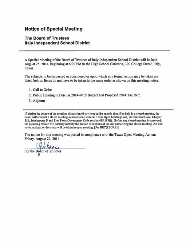Image: Agenda – IISD Hearing