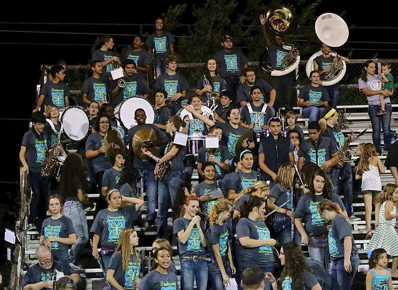 Image: The Gladiator Regiment Band is even loud when they are not playing their instruments.