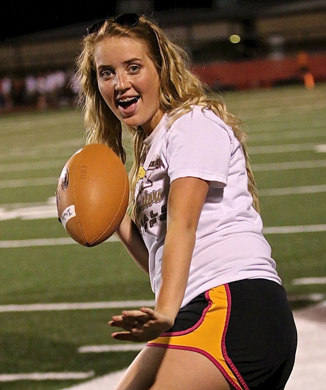 Image: Hannah “Heisman” Washington practices her moves when not taking stats.
    Informational tidbit — As a coach In 1904, Heisman’s Georgia Tech squad defeated the Cumberland College Bulldogs, 222–0, in the most one-sided college football game ever played.
