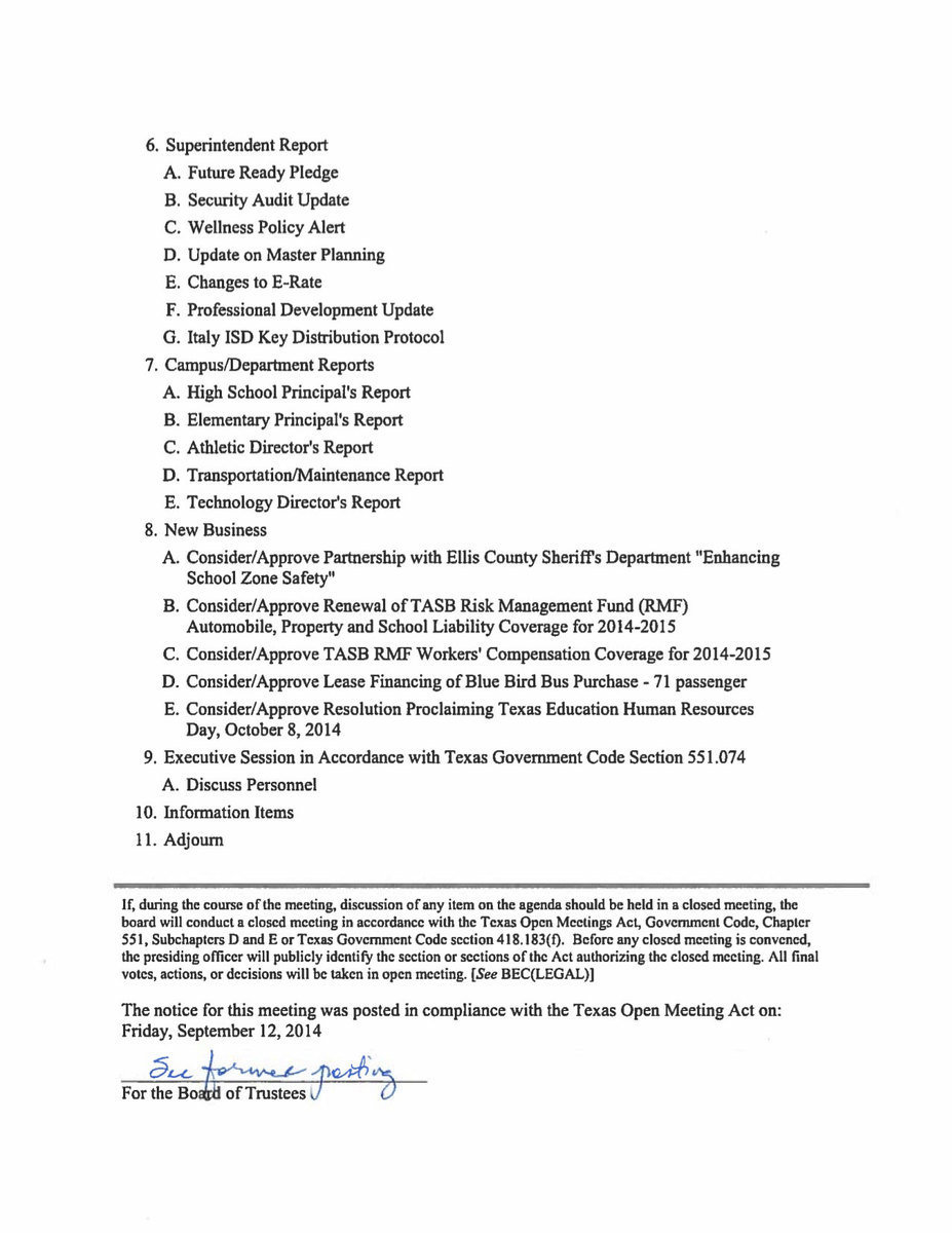 Image: Meeting Cancellation Notice – page 2