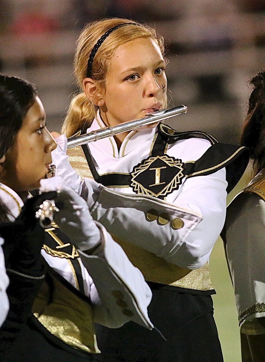 Image: Brycelen Richards makes playing the flute look easy.