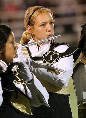 Image: Brycelen Richards makes playing the flute look easy.