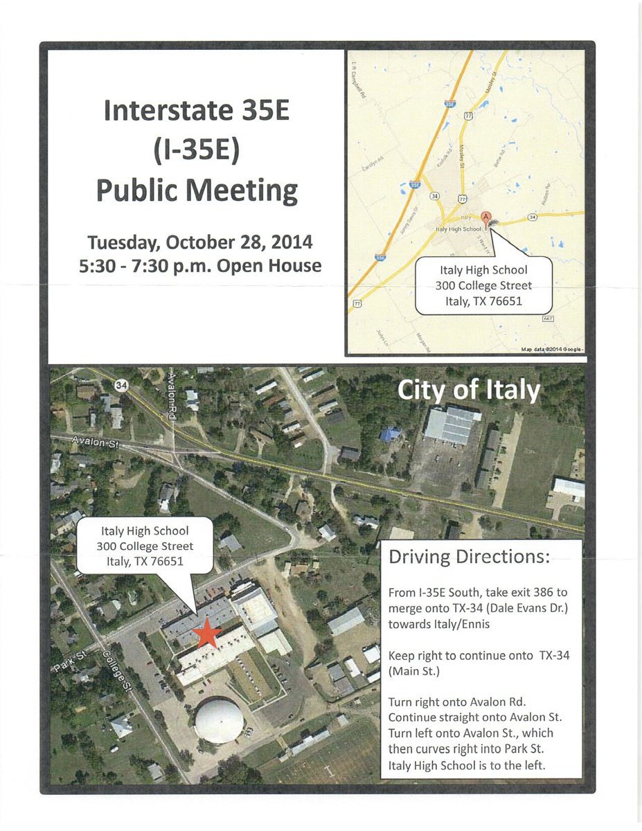 Image: TxDOT Public Meeting Location