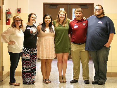 Image: Scholarship recipients Emily Stiles, Jesica Wilkins, Monserrat Figuero, Taylor Turner, Zain Byers and Logan Owens showed their appreciation for everyone’s support.