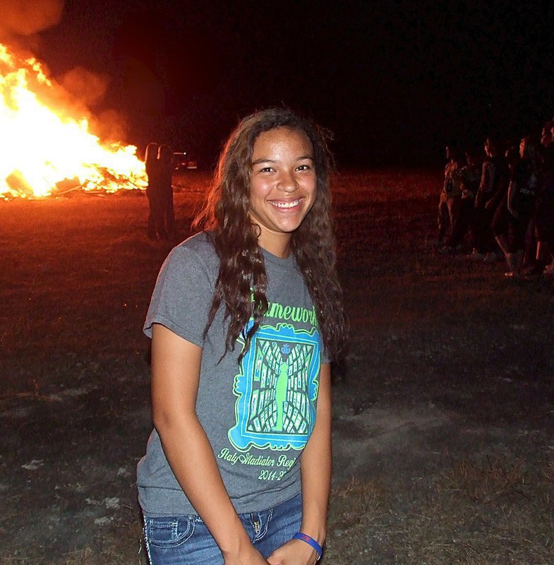 Image: April Lusk grins in hopes of an Italy win.