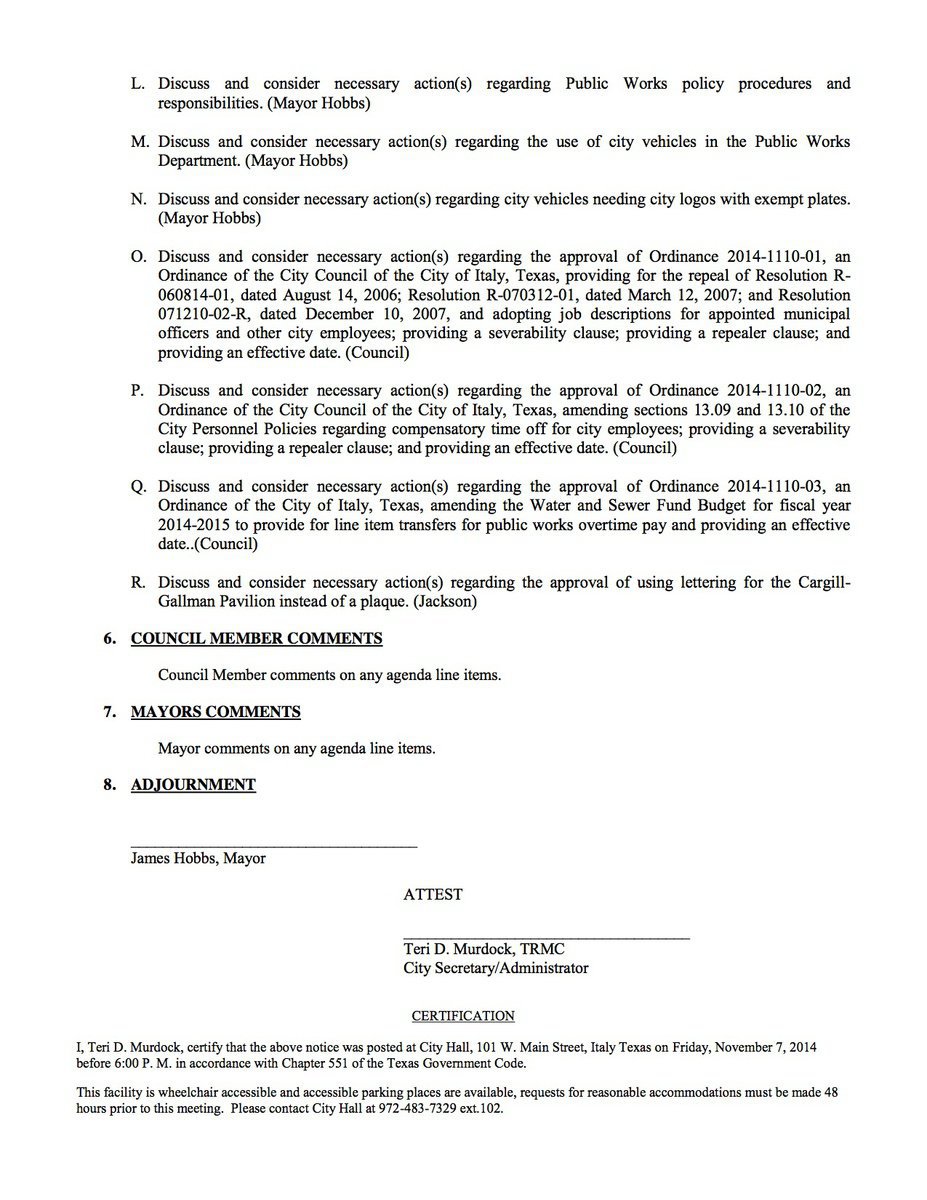 Image: Agenda – page 2