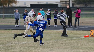 Image: John Hall, Jr.(9) scores before the end of the first-half to keep his IYAA B-team Gladiators within striking distance of Blooming Grove, 21-14 at the break.