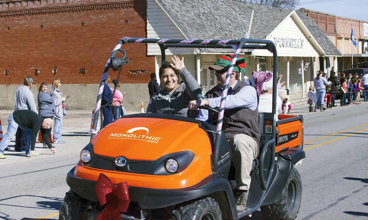 Image: Representing Monolithic Constructors, Inc. of Italy are Mike South and his wife Tessa South. Tessa is also a current Italy ISD School Board member.