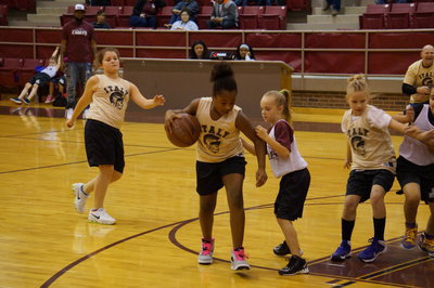 Image: Jada going in for a shot.