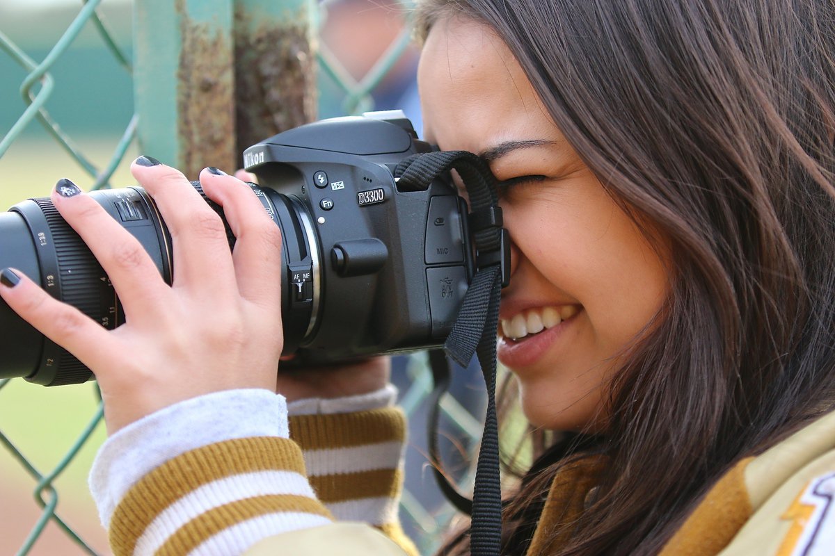 Image: Yearbook photographer Ashlyn Jacinto is on the softball scene to catch the action.