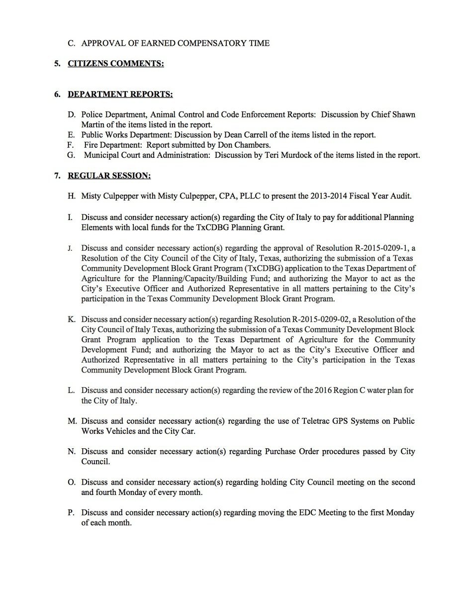 Image: Agenda – page 2