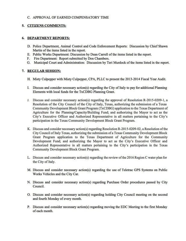 Image: Agenda – page 2